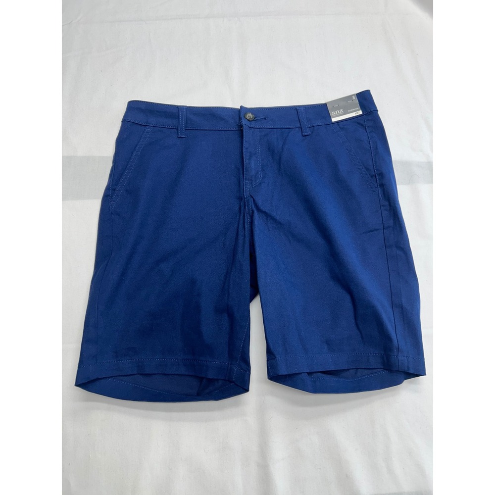 a.n.a Bermuda Shorts Women 8 American Navy New Classic Mid Rise Twill